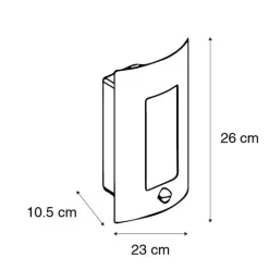 QAZQA Gartenbeleuchtung|Außenleuchten Mit Sensor*Moderne Außenwandleuchte aus Stahl mit Bewegungsmelder IP44 – Emmerald 1