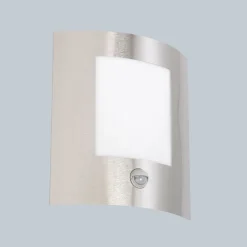 QAZQA Gartenbeleuchtung|Außenleuchten Mit Sensor*Moderne Außenwandleuchte aus Stahl mit Bewegungsmelder IP44 – Emmerald 1