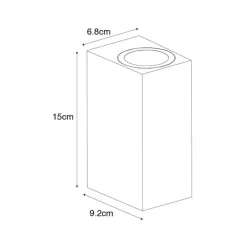 QAZQA Gartenbeleuchtung|Außenwandleuchten*Moderne Außenwandleuchte aus rostbraunem Kunststoff, 2-flammig – Baleno