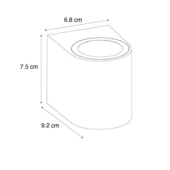 QAZQA Gartenbeleuchtung|Außenwandleuchten*Moderne Außenwandleuchte aus weißem Kunststoff, oval – Baleno