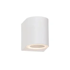 QAZQA Gartenbeleuchtung|Außenwandleuchten*Moderne Außenwandleuchte aus weißem Kunststoff, oval – Baleno