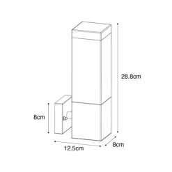 QAZQA Gartenbeleuchtung|Außenwandleuchten*Moderne Außenwandleuchte dunkelgrau mit Rauch - Malios