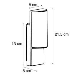 QAZQA Gartenbeleuchtung|Led-Außenleuchten*Moderne Außenwandleuchte dunkelgrau inkl. LED - Harry