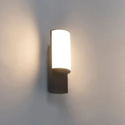 QAZQA Gartenbeleuchtung|Led-Außenleuchten*Moderne Außenwandleuchte dunkelgrau inkl. LED - Harry