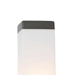 QAZQA Gartenbeleuchtung|Außenwandleuchten*Moderne Außenwandleuchte dunkelgrau mit Opal - Malios