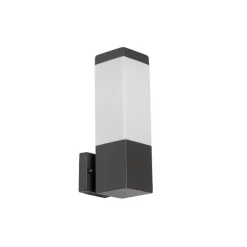 QAZQA Gartenbeleuchtung|Außenwandleuchten*Moderne Außenwandleuchte dunkelgrau mit Opal - Malios