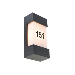 QAZQA Gartenbeleuchtung|Außenwandleuchten*Moderne Außenwandleuchte dunkelgrau IP44 - Tide