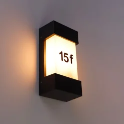 QAZQA Gartenbeleuchtung|Außenwandleuchten*Moderne Außenwandleuchte dunkelgrau IP44 - Tide