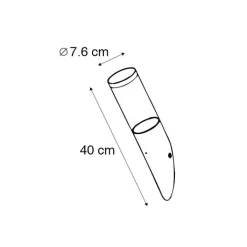QAZQA Gartenbeleuchtung|Außenleuchten Mit Sensor*Moderne Außenwandleuchte dunkelgrau Hell-Dunkel-Sensor IP44 - Rox