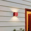 QAZQA Gartenbeleuchtung|Led-Außenleuchten*Moderne Außenwandleuchte Dunkelrot inkl. LED IP54 - Edwin