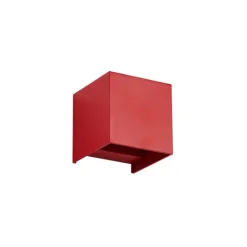 QAZQA Gartenbeleuchtung|Led-Außenleuchten*Moderne Außenwandleuchte Dunkelrot inkl. LED IP54 - Edwin