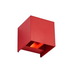 QAZQA Gartenbeleuchtung|Led-Außenleuchten*Moderne Außenwandleuchte Dunkelrot inkl. LED IP54 - Edwin