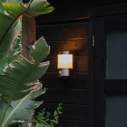 QAZQA Gartenbeleuchtung|Außenleuchten Mit Sensor*Moderne Außenwandleuchte Edelstahl Bewegungsmelder IP44 - Mira