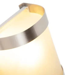 QAZQA Gartenbeleuchtung|Außenleuchten Mit Sensor*Moderne Außenwandleuchte Edelstahl Bewegungsmelder IP44 - Mira