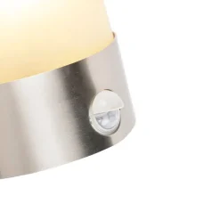 QAZQA Gartenbeleuchtung|Außenleuchten Mit Sensor*Moderne Außenwandleuchte Edelstahl Bewegungsmelder IP44 - Mira