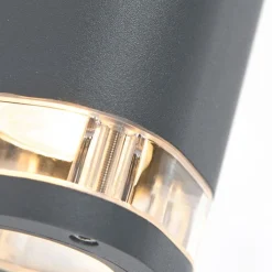 QAZQA Gartenbeleuchtung|Außenwandleuchten*Moderne Außenwandleuchte eckig 2-hell dunkelgrau - Fox