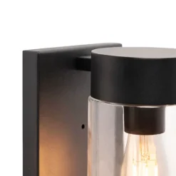 QAZQA Gartenbeleuchtung|Außenwandleuchten*Moderne Außenwandleuchte Edelstahl schwarz IP44 - Jarra