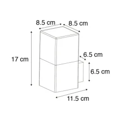 QAZQA Gartenbeleuchtung|Außenwandleuchten*Moderne Außenwandleuchte grau IP44 - Dänemark