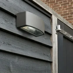 QAZQA Gartenbeleuchtung|Außenwandleuchten*Moderne Außenwandleuchte Graphit 14,3 cm IP44 - Latina