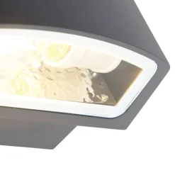 QAZQA Gartenbeleuchtung|Außenwandleuchten*Moderne Außenwandleuchte Graphit 14,3 cm IP44 - Latina