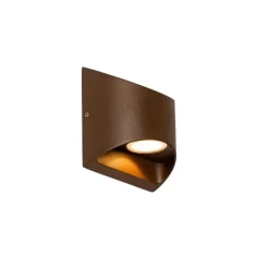 QAZQA Gartenbeleuchtung|Led-Außenleuchten*Moderne Außenwandleuchte rostbraun inkl. LED 2-flammig IP54 - Mal