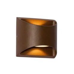 QAZQA Gartenbeleuchtung|Led-Außenleuchten*Moderne Außenwandleuchte rostbraun inkl. LED 2-flammig IP54 - Mal