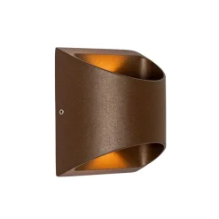 QAZQA Gartenbeleuchtung|Led-Außenleuchten*Moderne Außenwandleuchte rostbraun inkl. LED 2-flammig IP54 - Mal