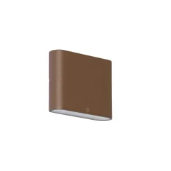 QAZQA Gartenbeleuchtung|Led-Außenleuchten*Moderne Außenwandleuchte rostbraun 11,5 cm inkl. LED IP65 - Batt