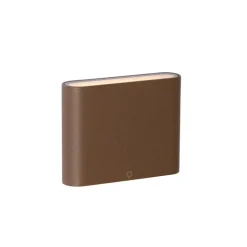 QAZQA Gartenbeleuchtung|Led-Außenleuchten*Moderne Außenwandleuchte rostbraun 11,5 cm inkl. LED IP65 - Batt