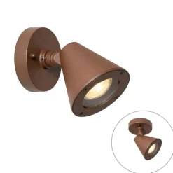 QAZQA Gartenbeleuchtung|Außenwandleuchten*Moderne Außenwandleuchte rostbraun IP44 verstellbar - Ciara
