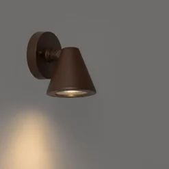 QAZQA Gartenbeleuchtung|Außenwandleuchten*Moderne Außenwandleuchte rostbraun IP44 verstellbar - Ciara