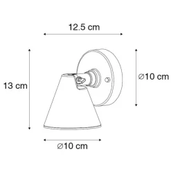 QAZQA Gartenbeleuchtung|Außenwandleuchten*Moderne Außenwandleuchte rostbraun IP44 verstellbar - Ciara