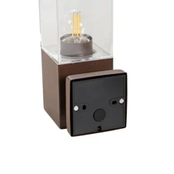 QAZQA Gartenbeleuchtung|Außenwandleuchten*Moderne Außenwandleuchte Rostbraun - Malios