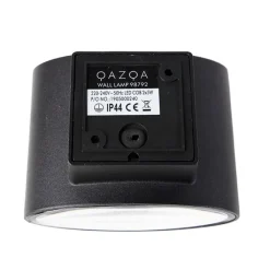QAZQA Gartenbeleuchtung|Led-Außenleuchten*Moderne Außenwandleuchte schwarz inkl. LED IP44 - Ovum