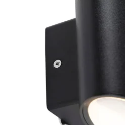 QAZQA Gartenbeleuchtung|Led-Außenleuchten*Moderne Außenwandleuchte schwarz inkl. LED IP44 - Ovum