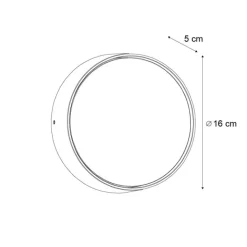 QAZQA Gartenbeleuchtung|Led-Außenleuchten*Moderne Außenwandleuchte Schwarz inkl. LED IP65 - Dop