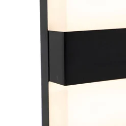 QAZQA Gartenbeleuchtung|Led-Außenleuchten*Moderne Außenwandleuchte schwarz IP44 inkl. LED - Dualy