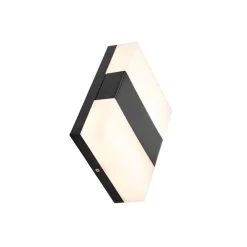 QAZQA Gartenbeleuchtung|Led-Außenleuchten*Moderne Außenwandleuchte schwarz IP44 inkl. LED - Dualy