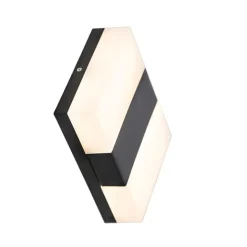 QAZQA Gartenbeleuchtung|Led-Außenleuchten*Moderne Außenwandleuchte schwarz IP44 inkl. LED - Dualy