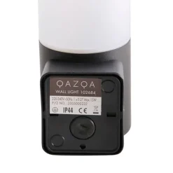 QAZQA Gartenbeleuchtung|Außenwandleuchten*Moderne Außenwandleuchte schwarz mit Opalschirm IP44 - Odense