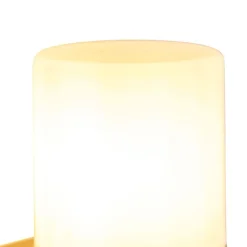 QAZQA Gartenbeleuchtung|Außenwandleuchten*Moderne Außenwandleuchte schwarz mit Opalschirm IP44 - Odense