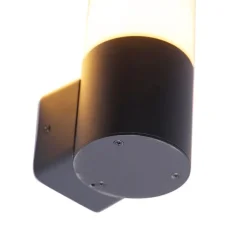 QAZQA Gartenbeleuchtung|Außenwandleuchten*Moderne Außenwandleuchte schwarz mit Opalschirm IP44 - Odense