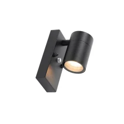 QAZQA Gartenbeleuchtung|Außenleuchten Mit Sensor*Moderne Außenwandleuchte schwarz IP44 mit Dämmerungssensor - Solo