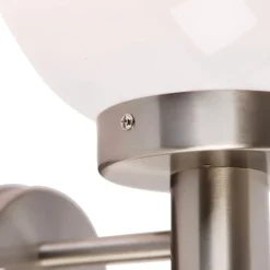 QAZQA Außenwandleuchten|Gartenbeleuchtung*Moderne Außenwandleuchte Stahl Edelstahl IP44 - Sfera