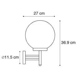 QAZQA Außenwandleuchten|Gartenbeleuchtung*Moderne Außenwandleuchte Stahl Edelstahl IP44 - Sfera