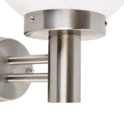 QAZQA Außenwandleuchten|Gartenbeleuchtung*Moderne Außenwandleuchte Stahl Edelstahl IP44 - Sfera