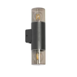 QAZQA Gartenbeleuchtung|Außenwandleuchten*Moderne Außenwandleuchte schwarz 2-flammig IP44 - Odense