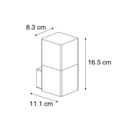 QAZQA Gartenbeleuchtung|Außenwandleuchten*Moderne Außenwandleuchte schwarz IP44 mit Rauchglaseffekt - Dänemark