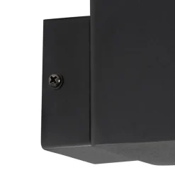 QAZQA Gartenbeleuchtung|Außenwandleuchten*Moderne Außenwandleuchte schwarz IP44 mit Rauchglaseffekt - Dänemark