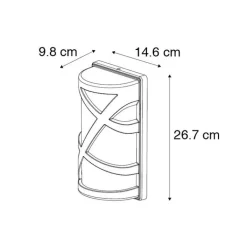 QAZQA Gartenbeleuchtung|Außenwandleuchten*Moderne Außenwandleuchte schwarz IP44 - Suzie